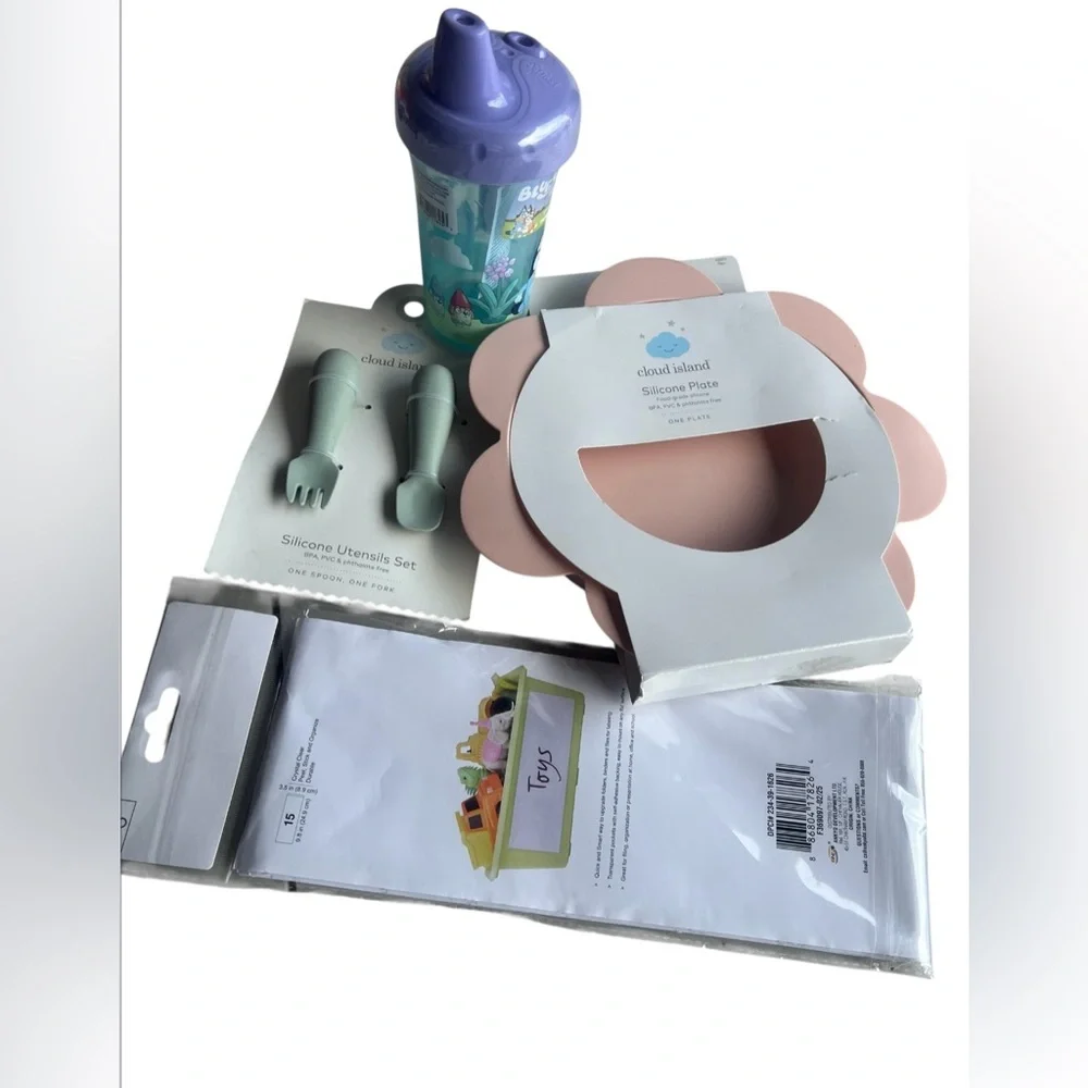 Bundle Silicone Plate and Utensil Set with Sippy Cup